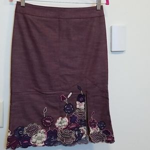 Vintage Nanette Lepore sz 4 EUC maroon skirt